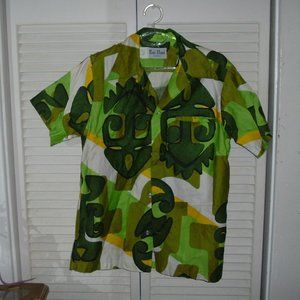 1970s Hawaiian Shirt - 100% Cotton - Men's S - Min